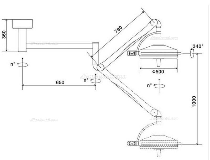 KWS KD-2036D-2 108W Ceiling LED Shadowless Lamp Surgical Medical Exam Light